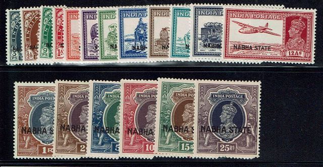 Image of Indian Convention States ~ Nabha SG 77/94 UMM British Commonwealth Stamp
